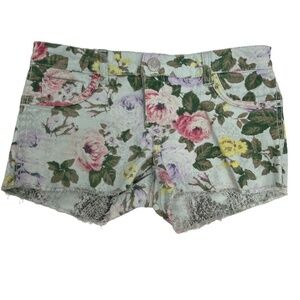 FLIPSIDE Reversable Cutoff Floral Snake Print Jean Shorts Size 3 Women’s